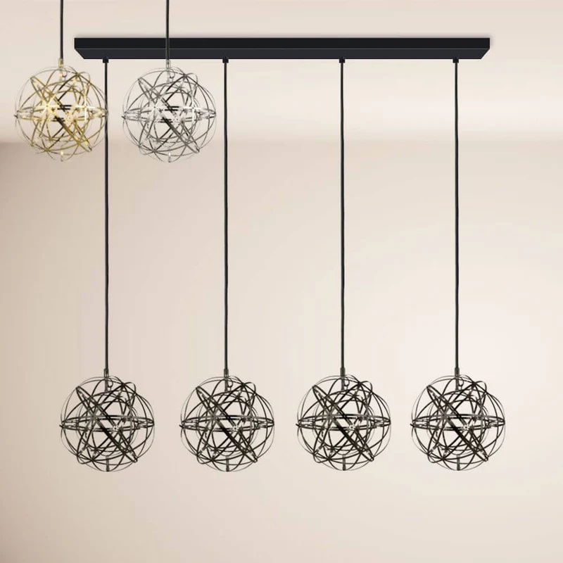 s.luce Atom LED Esstisch-Pendelleuchte 2 bis 5-flammig Balken 120cm