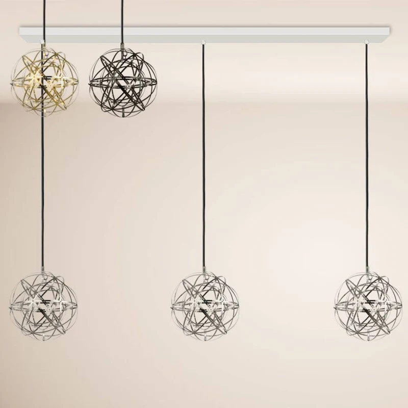 s.luce Atom LED Esstisch-Pendelleuchte 2 bis 5-flammig Balken 120cm