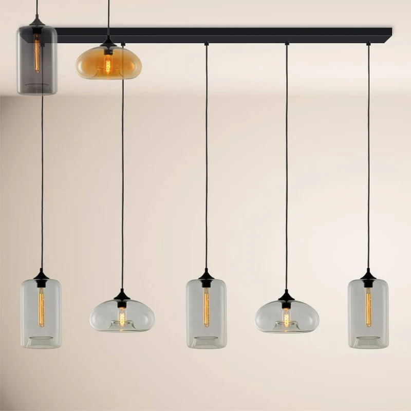 s.luce Cruet Esszimmerlampe 2 bis 5-flammig Balken 160cm