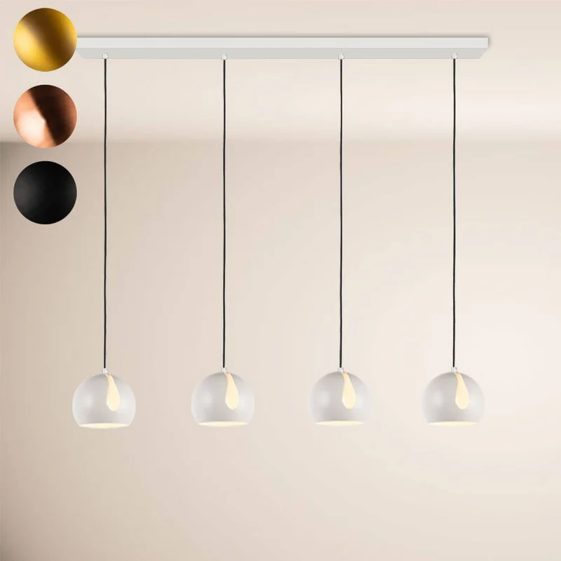 s.luce Ball Esstisch-Pendelleuchte drehbarer Schirm Ø 20cm 160cm Baldachin
