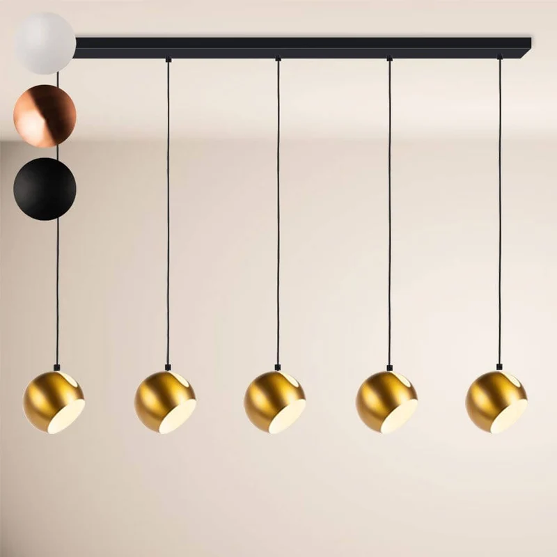 s.luce Ball Esstisch-Pendelleuchte drehbarer Schirm Ø 20cm 160cm Baldachin
