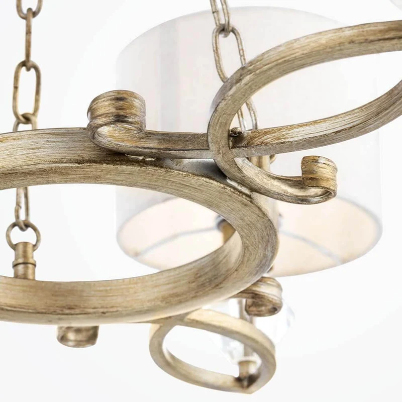 Luxe Kronleuchter 3-flg. Gold-Antik