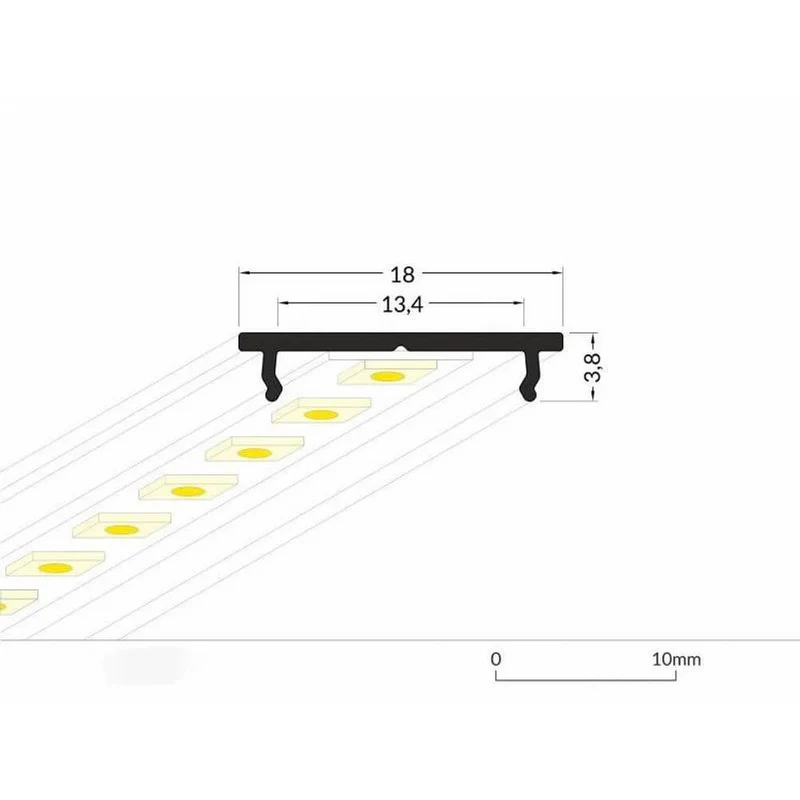 Kühlprofil 200cm Aluminium für LED-Strips