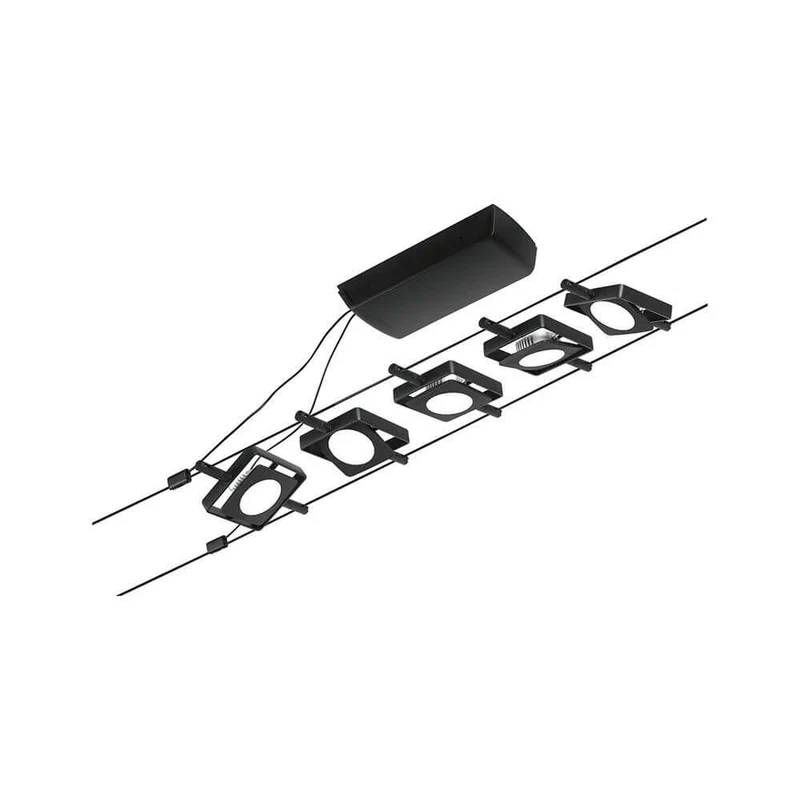 CorDuo LED Seilsystem Mac Basis-Set Schwarz-Matt, Chrom