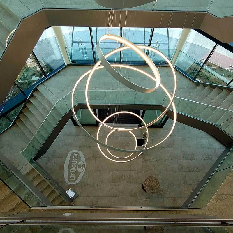 s.luce Made LED-Ring XL Pendelleuchte Ø bis 230 cm Dimmbar RAL