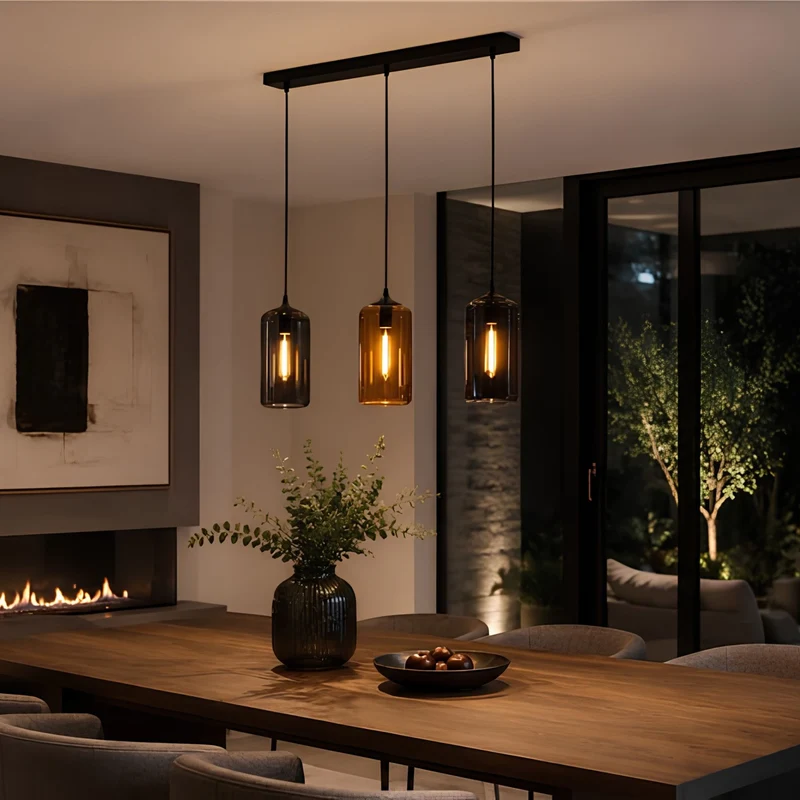 s.luce Cruet Glas Pendelleuchte 3-flammig