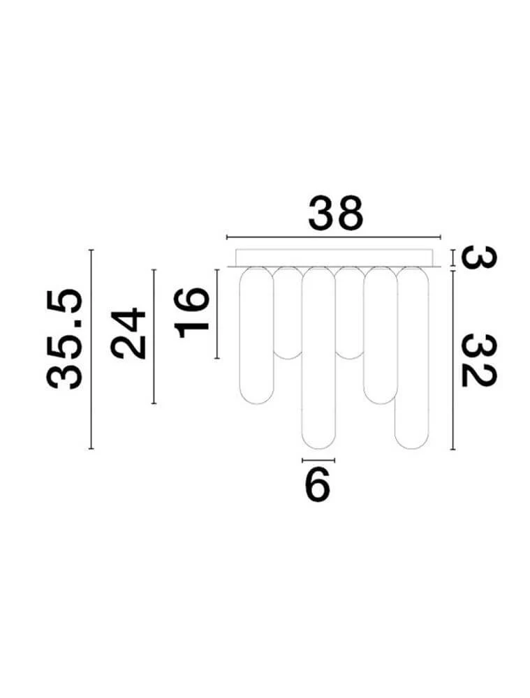 Gustave LED Deckenleuchte Rauchgrau