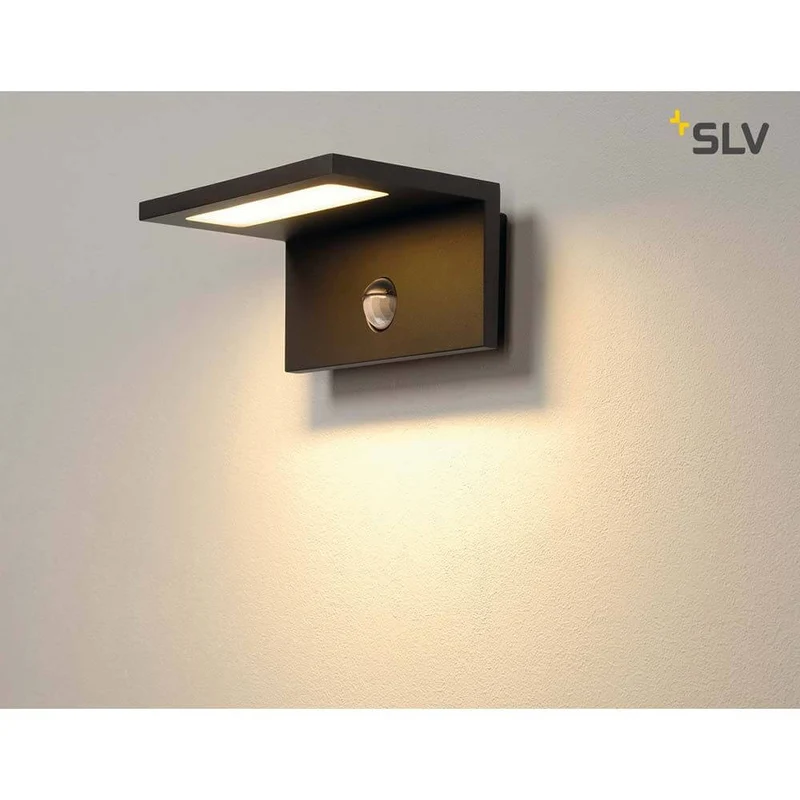 LED Sensor Außen-Wandaufbauleuchte IP44 Anthrazit 3000K