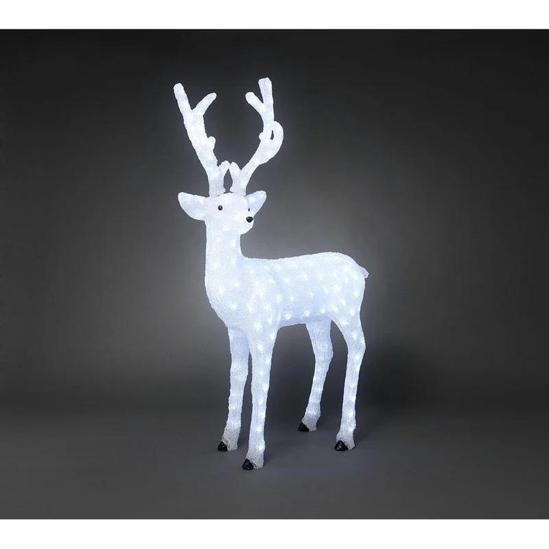 LED Acryl Rentier männlich 184 Kaltweiße Dioden IP44