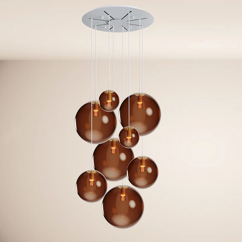 s.luce Orb Galerielampe 8-flammig Modular