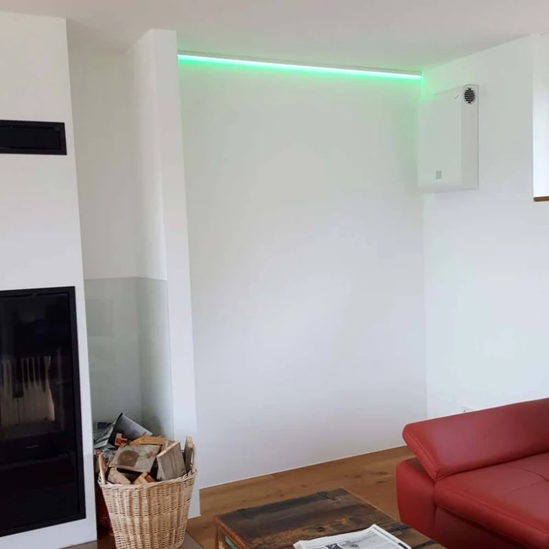 XXL Aufbauprofil 200cm Weiß ohne Abdeckung für LED-Strips