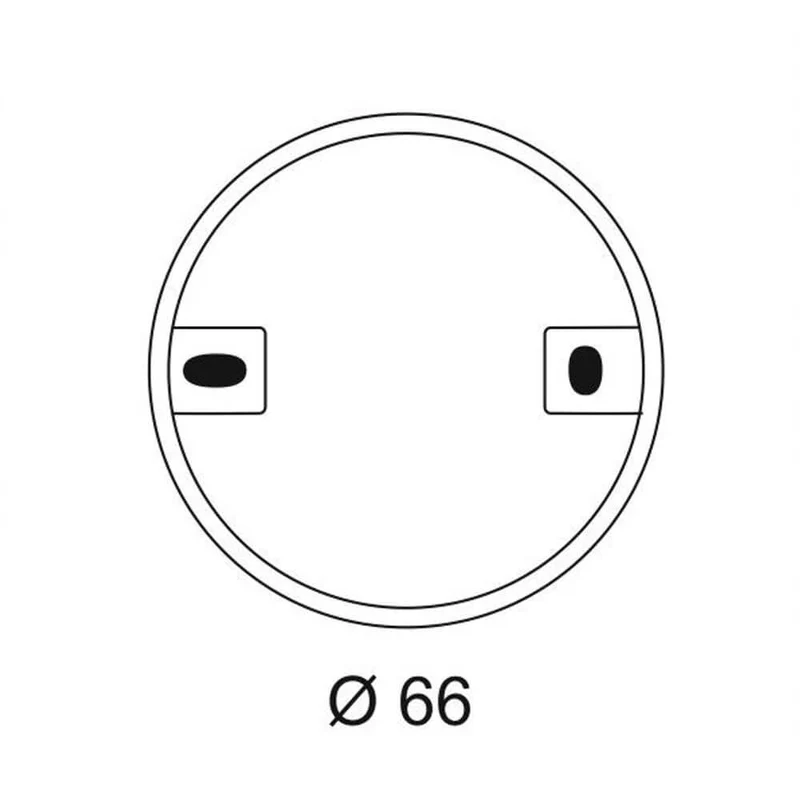 Rundes Einbaugehäuse für 3W Downlight Chrom