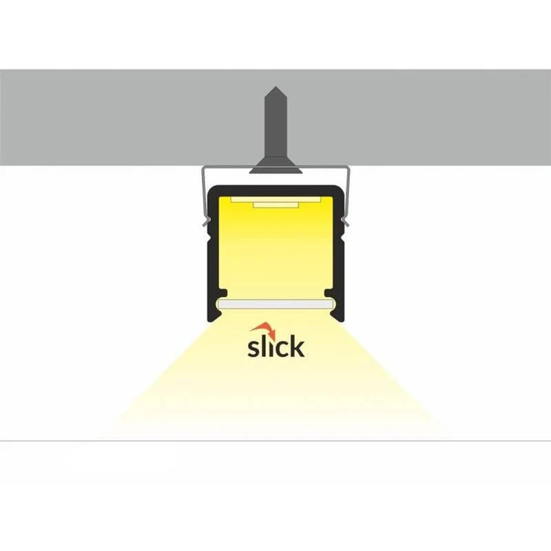 Aufbauprofil micro 200cm Weiß ohne Abdeckung für LED-Strips