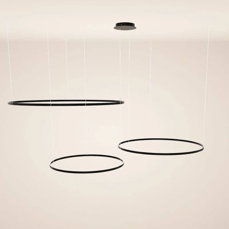 s.luce LED Ring Pendelleuchte 3-flammig Exzentrisch