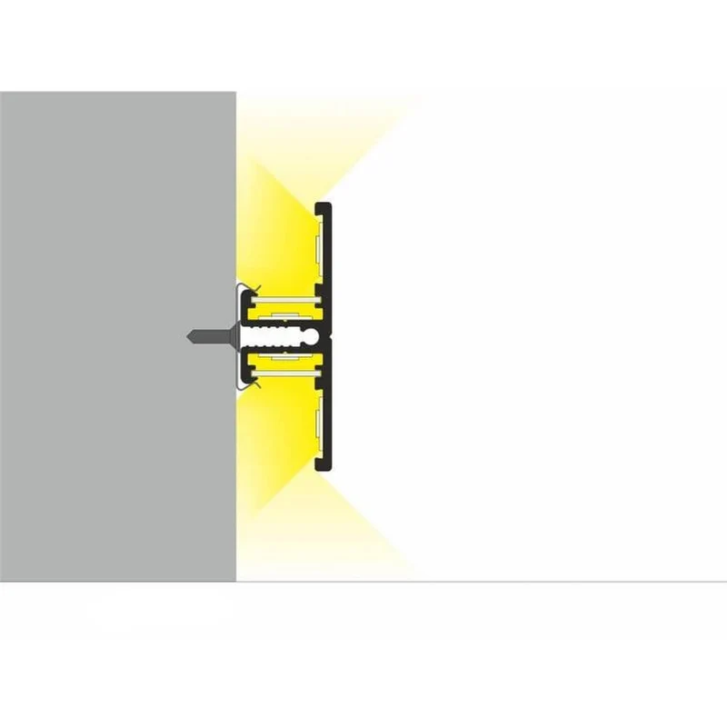 Aufbau-Wandprofil T-Form 200cm Weiß für LED-Strips