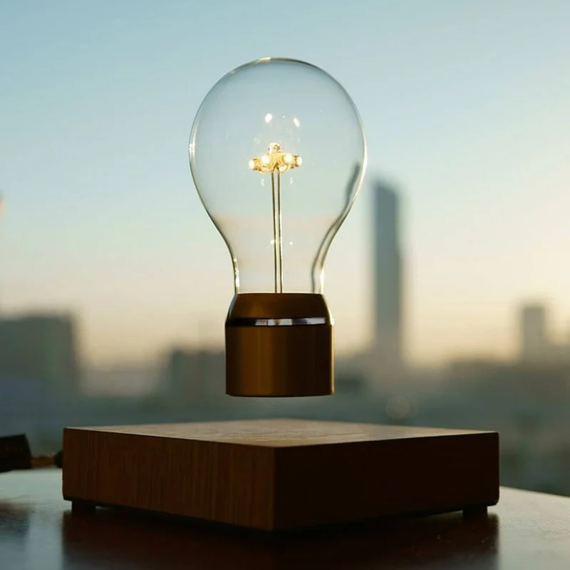 LED-Dekotischleuchte schwebende Glühbirne