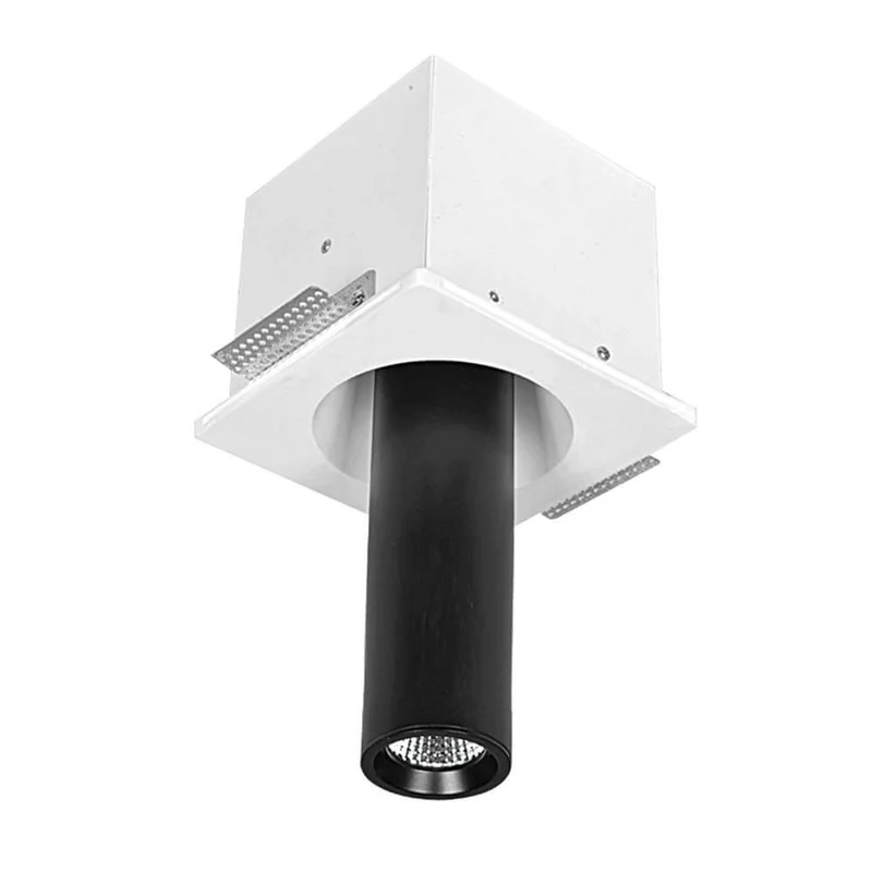 GU10 Einbau-Spot Gypsum Downlight Tube 33cm Schwarz