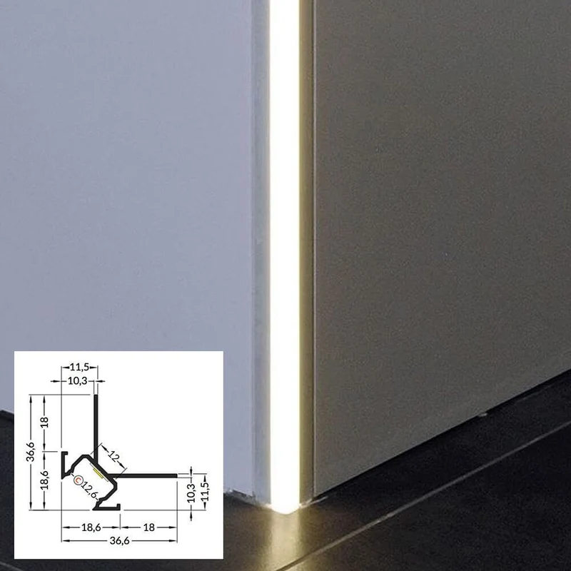 LED Aluminium Profil 2m Einbau