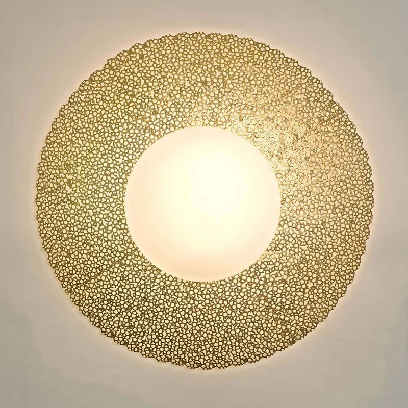 Wandleuchte 2-flammig 90 cm Utopistico Grande Eisen-Glas Gold