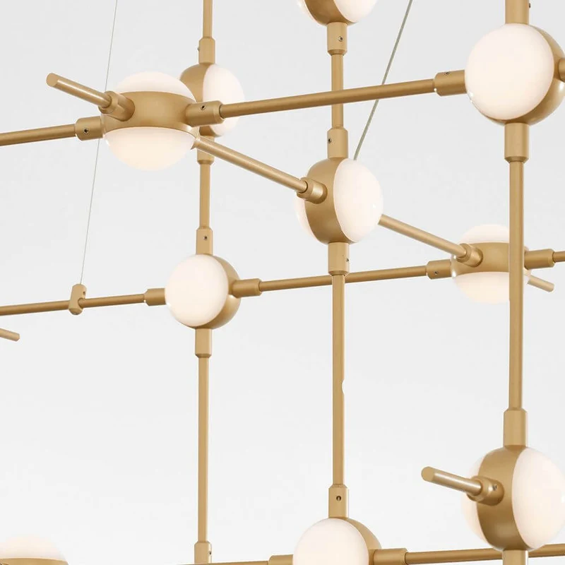 Atomo LED Hängeleuchte 106cm Gold