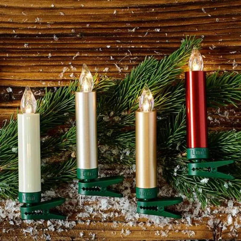 LED Christbaumkerzen Lumix Superlight Mini Goldfarben Erweiterung