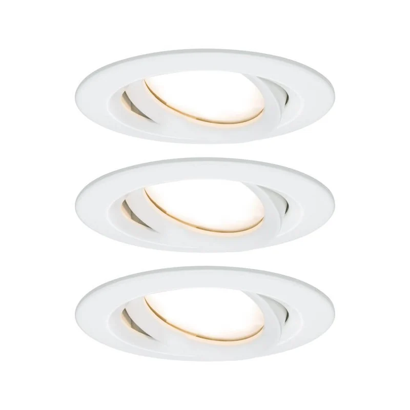 3er-Set LED Einbaustrahler Nova Plus Coin Dimmbar IP65 2700K Weiß