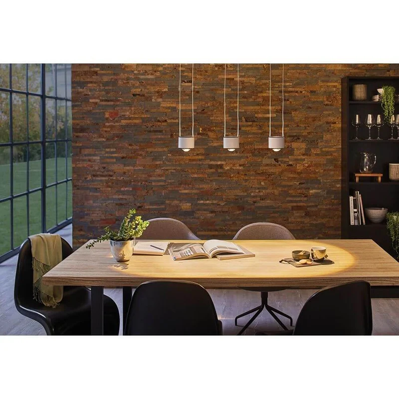 U-Rail LED Pendelleuchte Aldan Chrom-Matt Schwarz