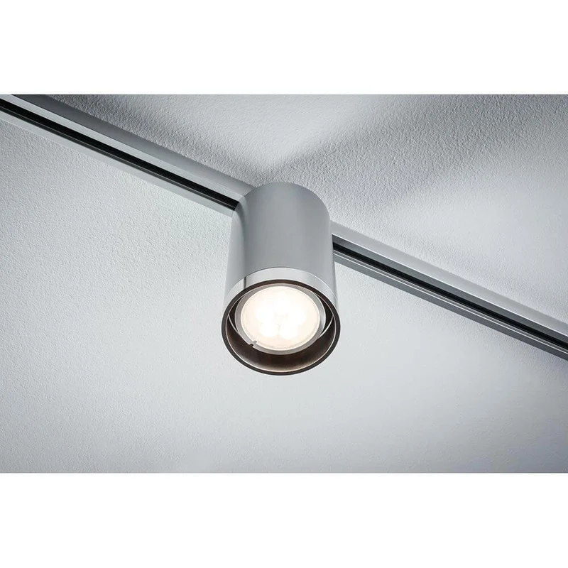 U-Rail Schienenspot Tube Einzelspot Dimmbar Chrom-Matt
