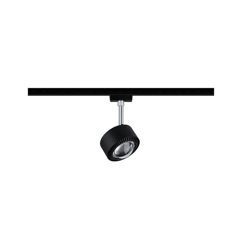 U-Rail LED Schienenspot Aldan Einzelspot Dimmbar Schwarz-Matt, Chrom