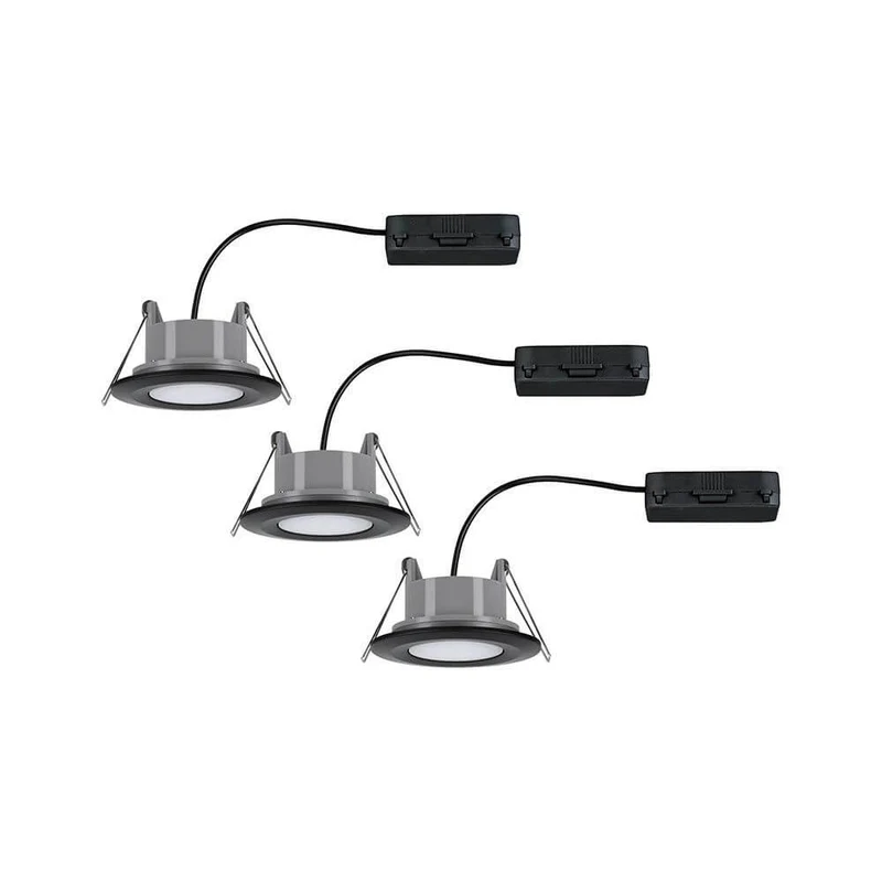 LED HomeSpa Einbauleuchte Calla Basis-Set Ø 9cm Schwarz-Matt IP65