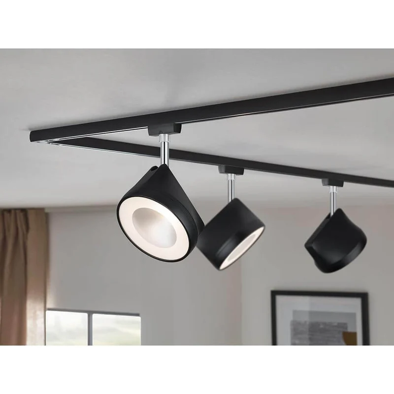U-Rail LED Schienenspot Arena Einzelspot Dimmbar Schwarz-Matt, Chrom
