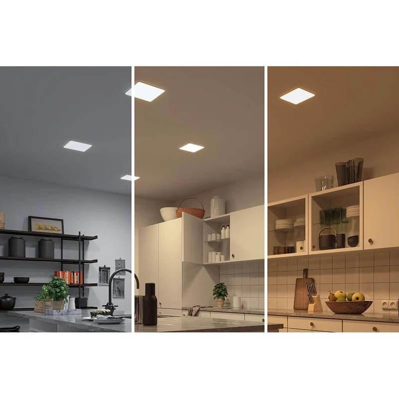 VariFit LED Einbaupanel Veluna Eckig CCT-Switch Weiß, Klar