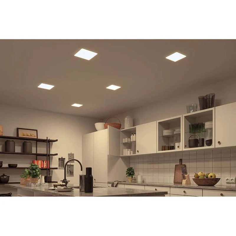 VariFit LED Einbaupanel Veluna Eckig CCT-Switch Weiß, Klar