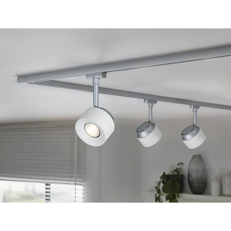 U-Rail LED Schienenspot Pane Einzelspot Weiß, Chrom-Matt