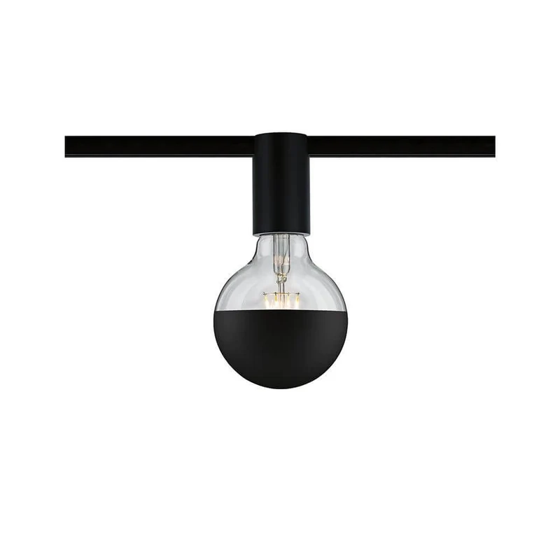 U-Rail Schienenspot Socket Einzelspot Schwarz