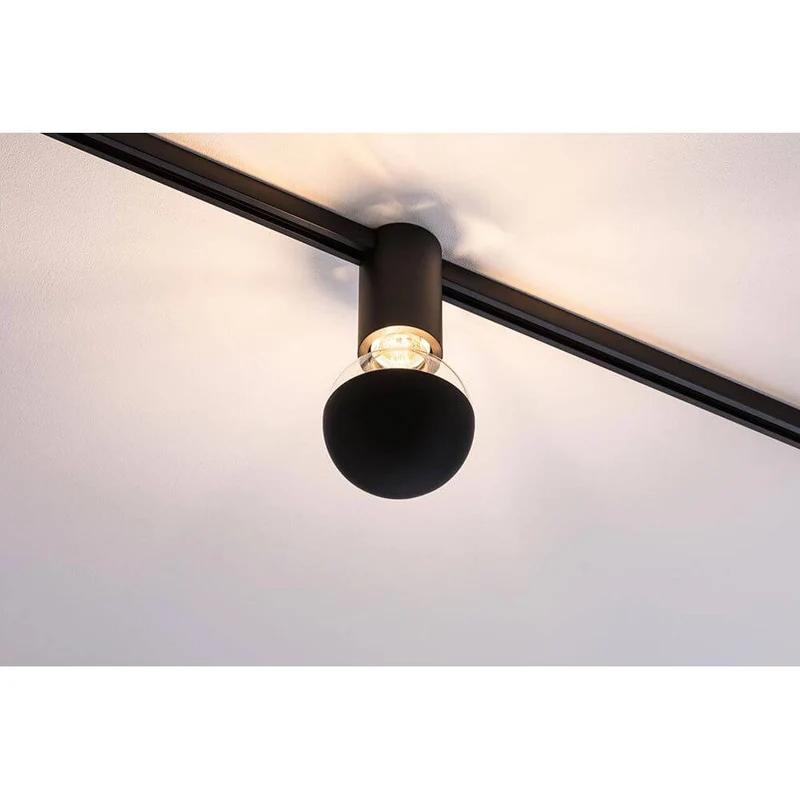 U-Rail Schienenspot Socket Einzelspot Schwarz