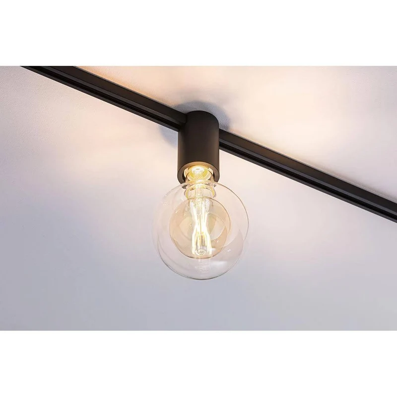 U-Rail Schienenspot Socket Einzelspot Schwarz