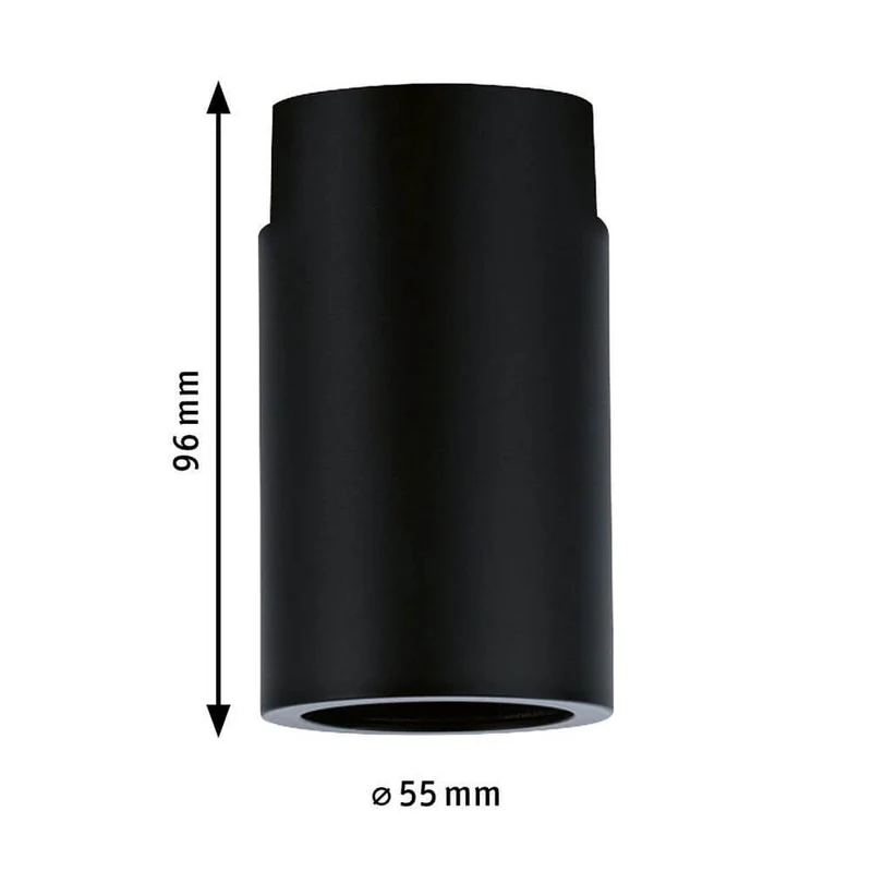 U-Rail Schienenspot Socket Einzelspot Schwarz