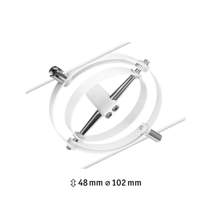 CorDuo Seilsystem Cardan Einzelspot Weiß-Matt, Chrom
