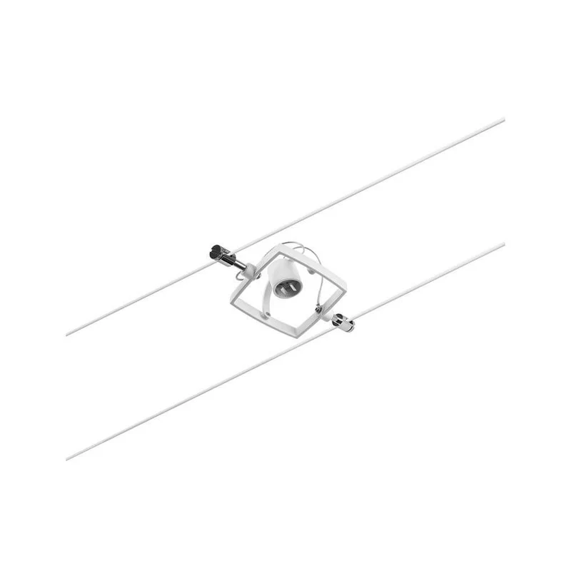 CorDuo Seilsystem Mac II Einzelspot Weiß-Matt, Chrom