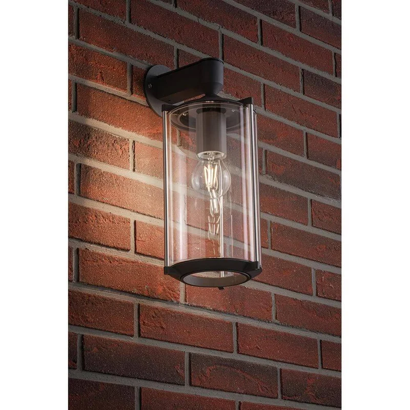 Außenwandleuchte Klassik Ø 16cm Glas Grau