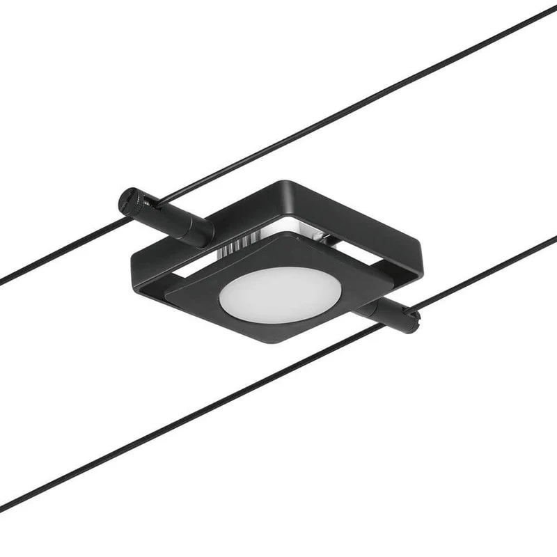 CorDuo LED Seilsystem Mac Einzelspot Schwarz-Matt, Chrom