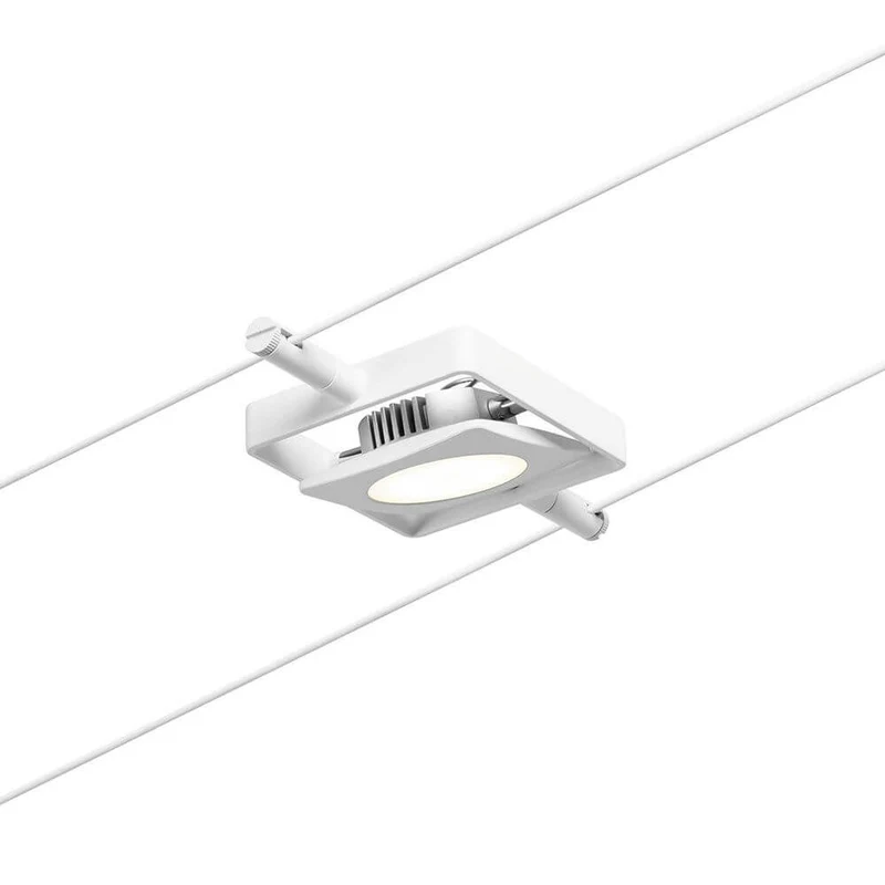 CorDuo LED Seilsystem Mac Einzelspot Weiß-Matt, Chrom