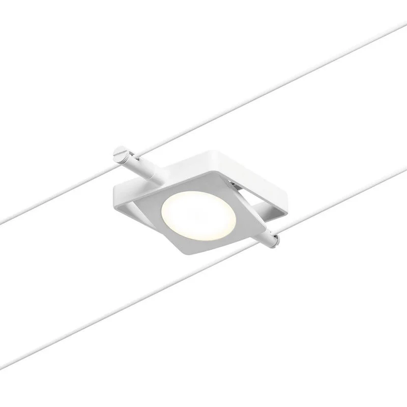 CorDuo LED Seilsystem Mac Einzelspot Weiß-Matt, Chrom
