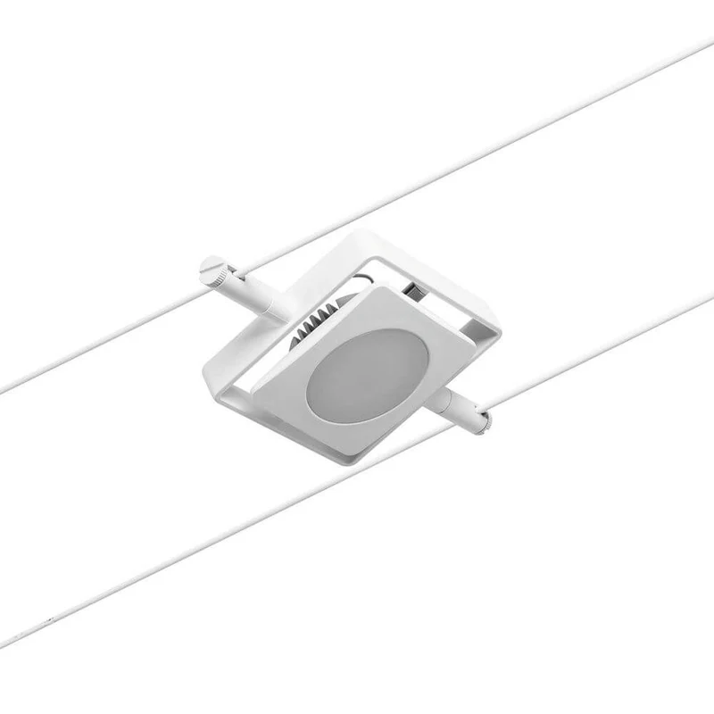 CorDuo LED Seilsystem Mac Einzelspot Weiß-Matt, Chrom