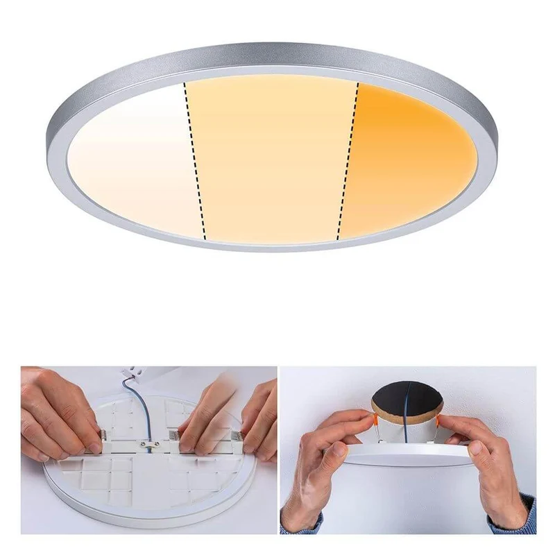VariFit LED Einbaupanel Areo Ø 23cm CCT-Dimmbar Chrom-Matt