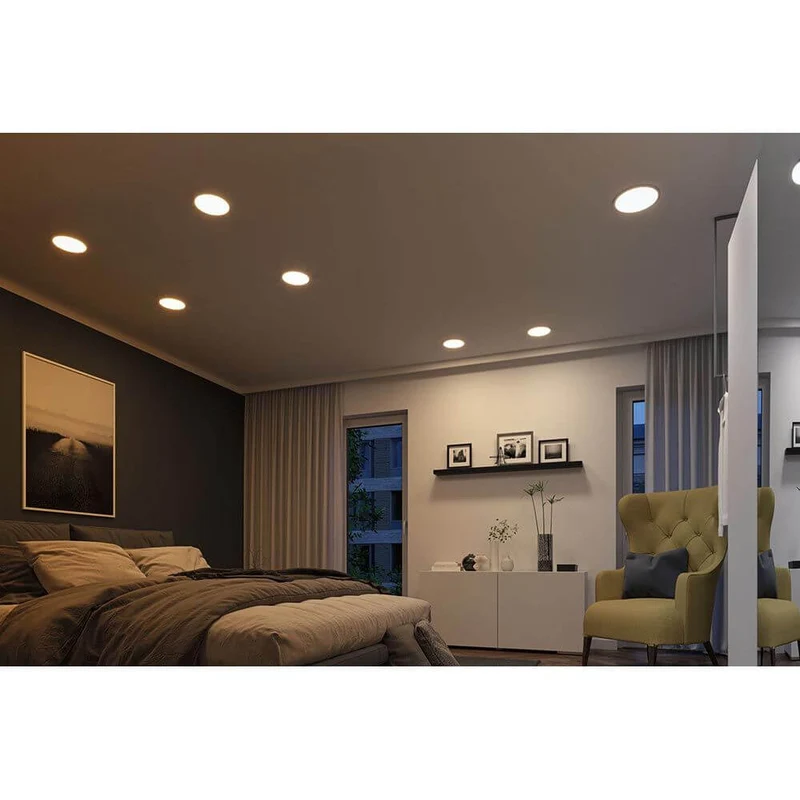 VariFit LED Einbaupanel Areo Ø 23cm CCT-Dimmbar Chrom-Matt