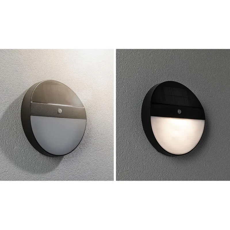 Solar LED Außenwandleuchte Elios Sensor Anthrazit IP44