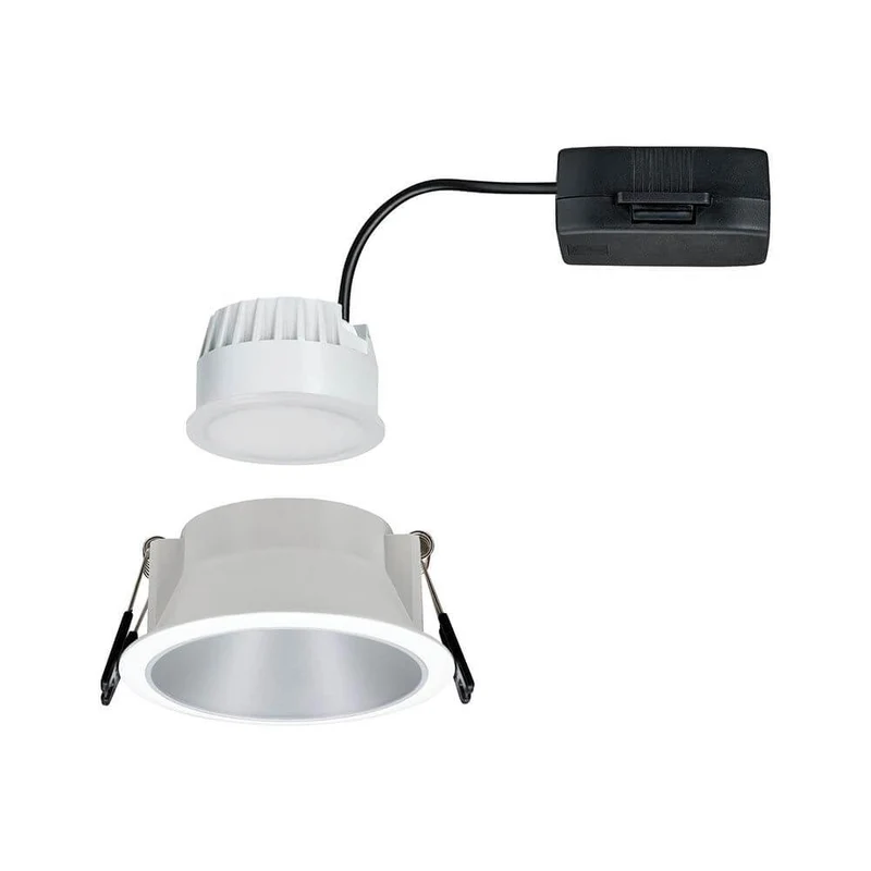 LED Einbauleuchte Cole LED Rund 8,8cm Weiß, Silber