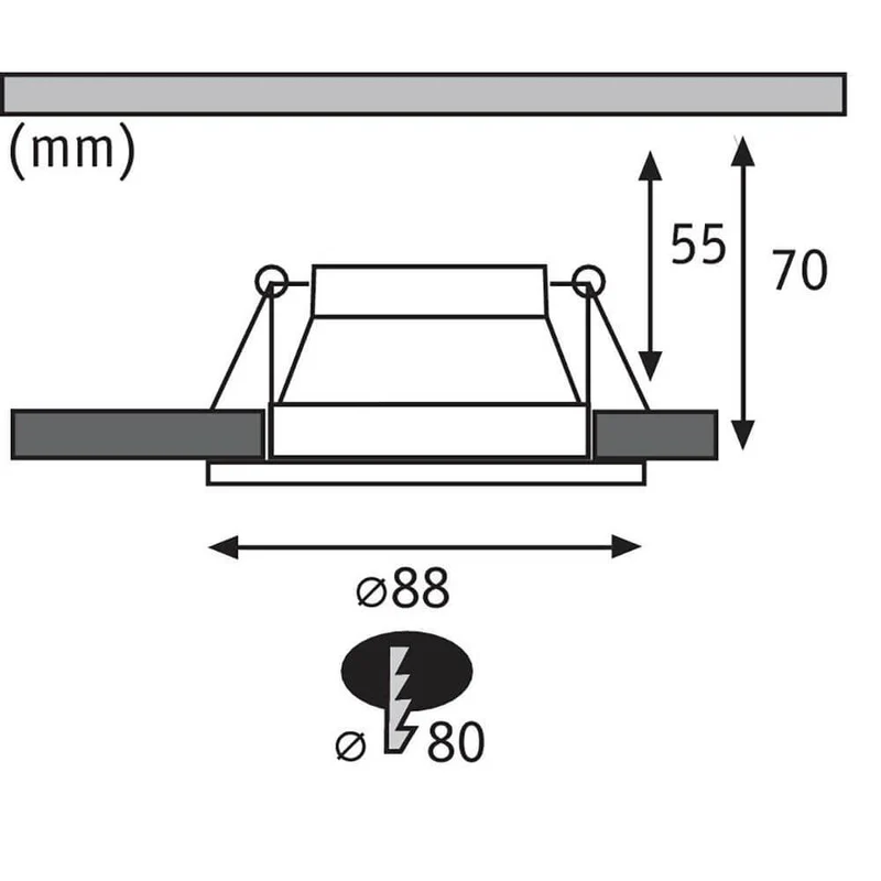 LED Einbauleuchte Cole Basis-Set 8,8cm Schwarz, Silber